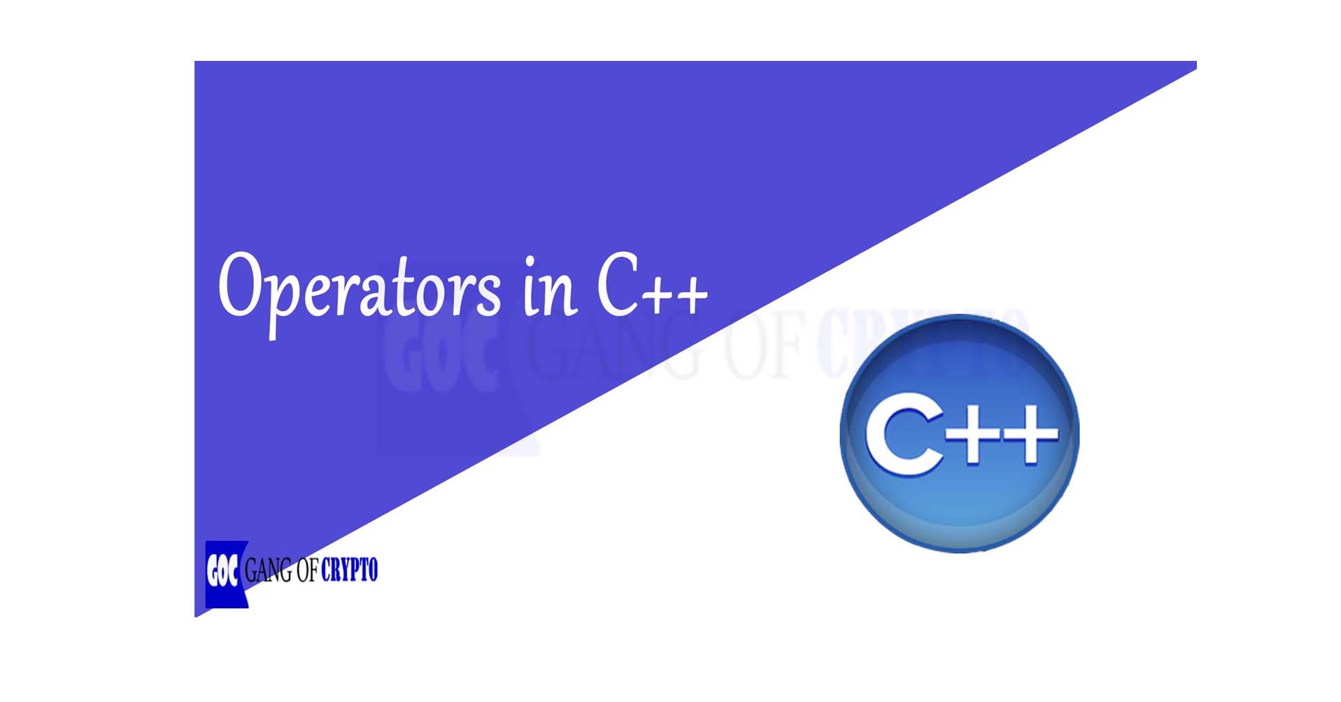 operatorss in C++ - gangofcrypto